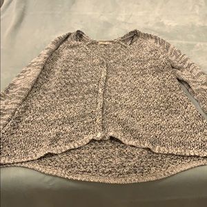 Black & white high low cardigan